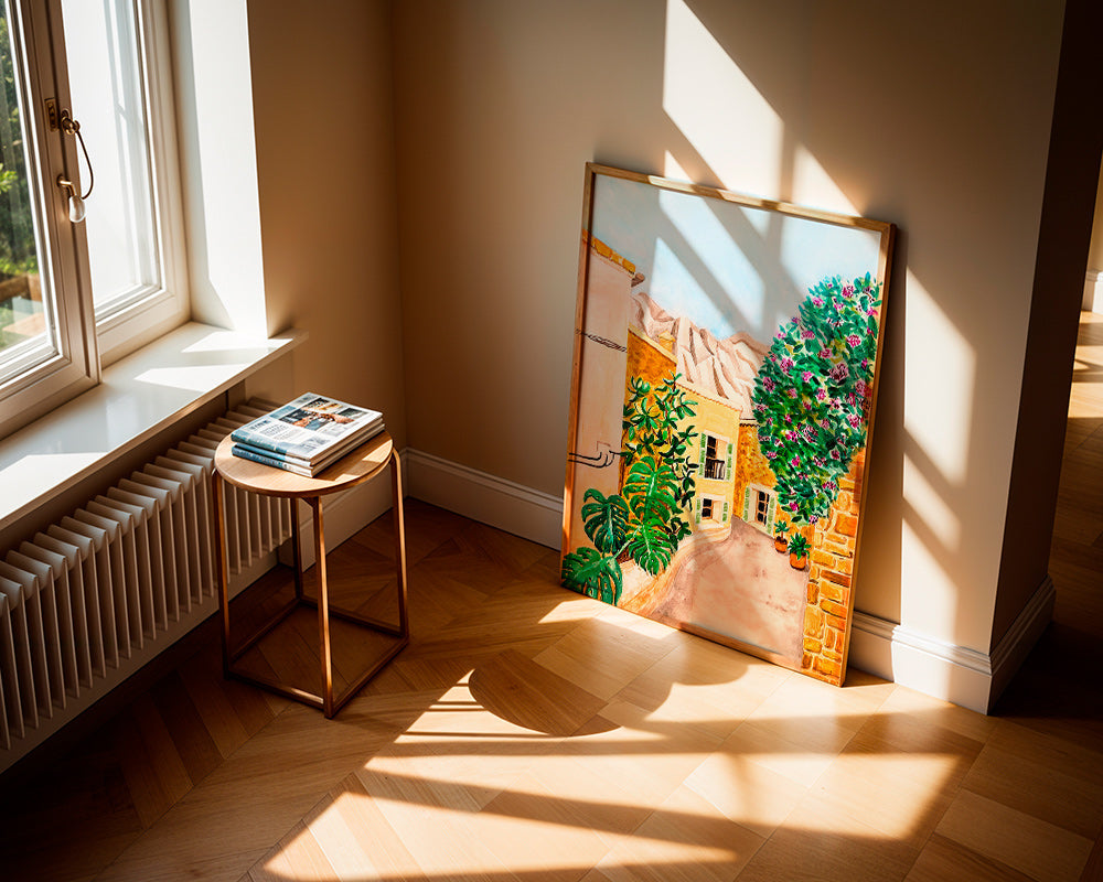 Landschaftskunst: Dorfstraße in Mediterranem Stil
