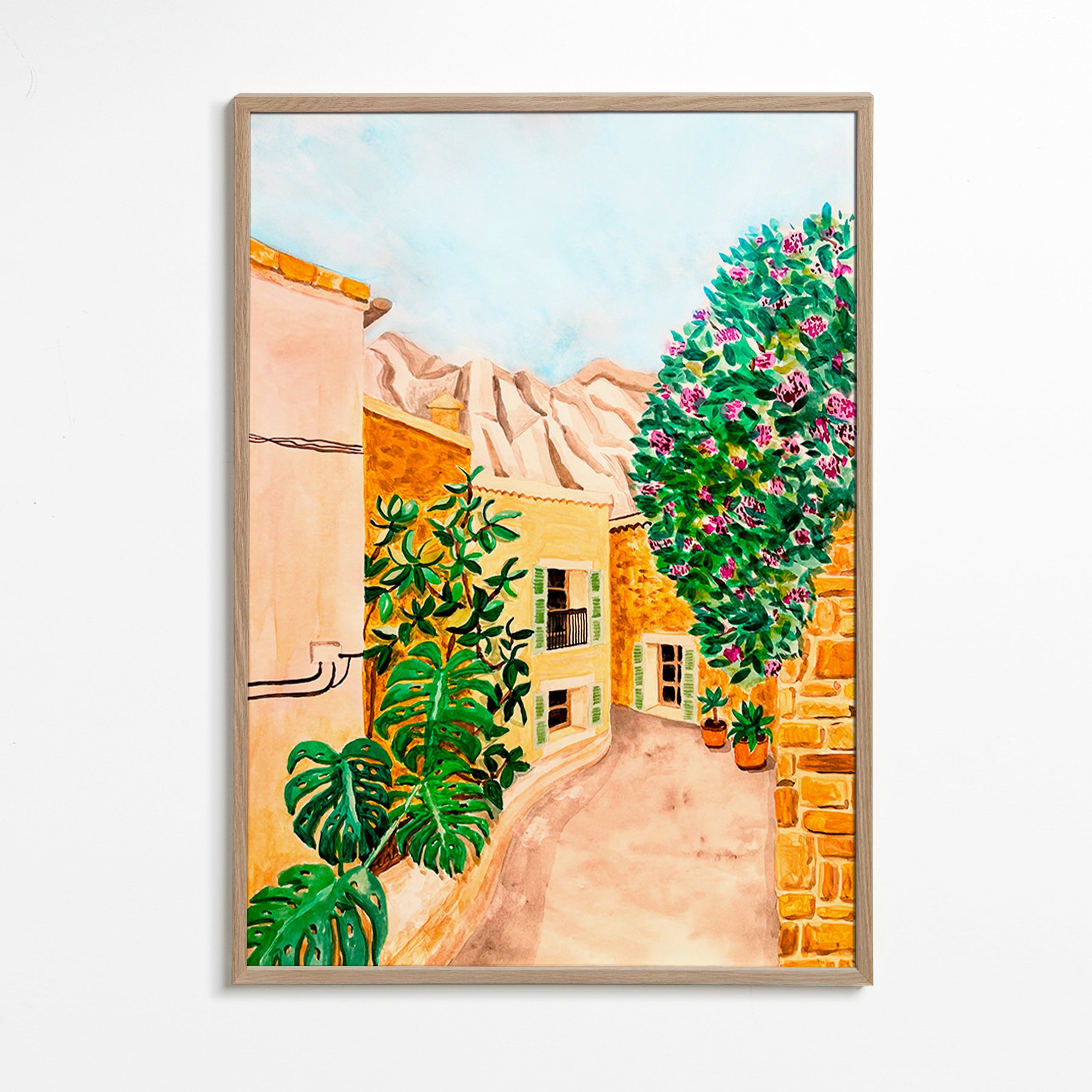 Landschaftskunst: Dorfstraße in Mediterranem Stil
