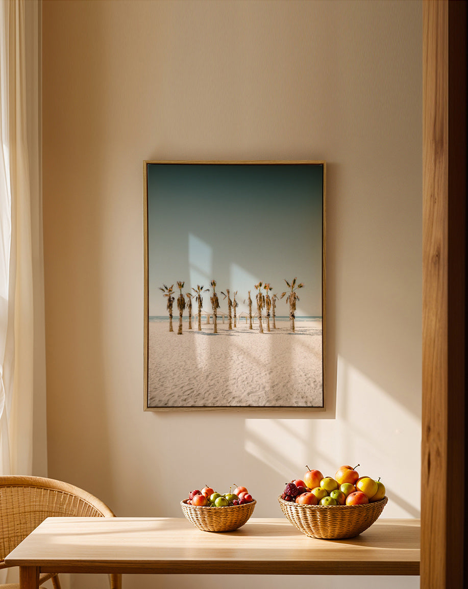 12 by the Ocean - Framed canvas in an interior