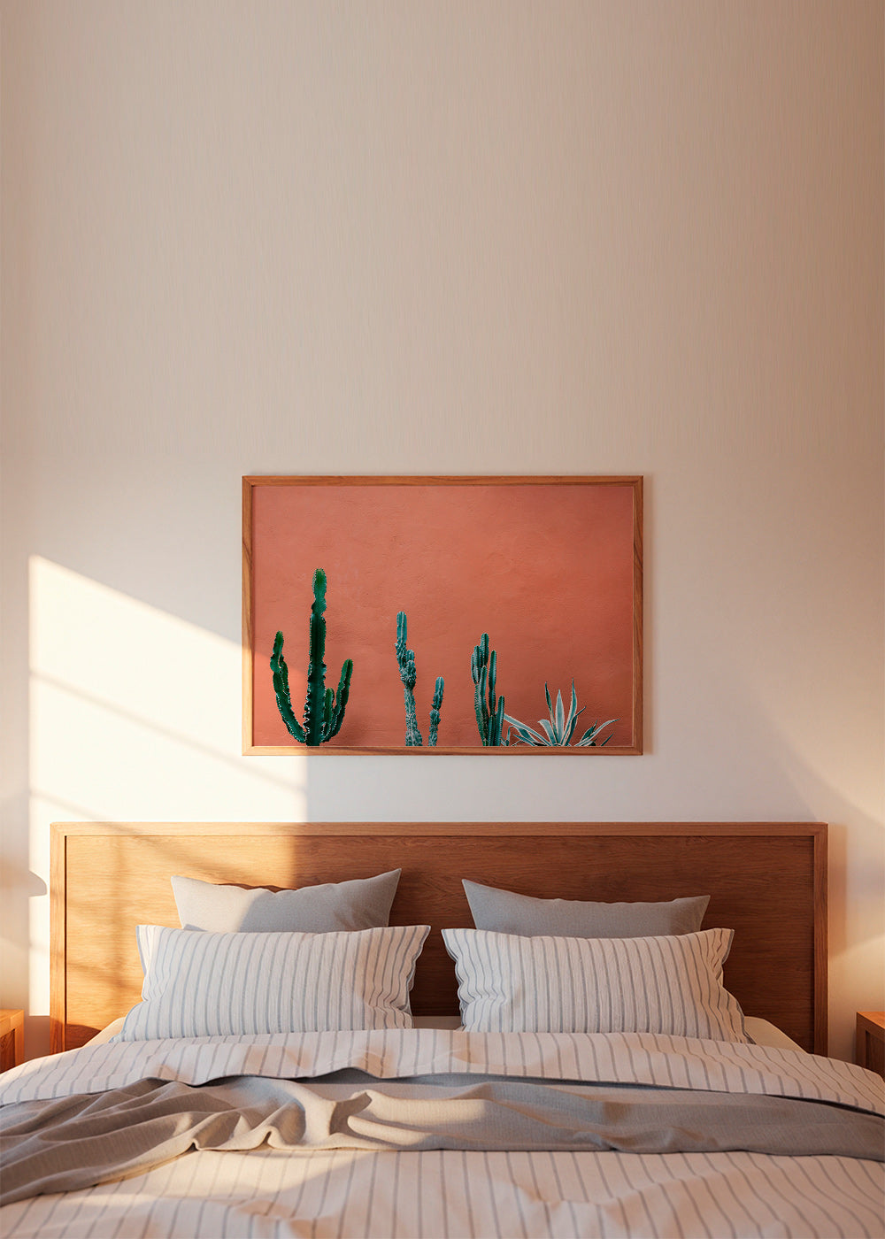 Botanischer Druck: Kakteen an Terrakottawand – Product2