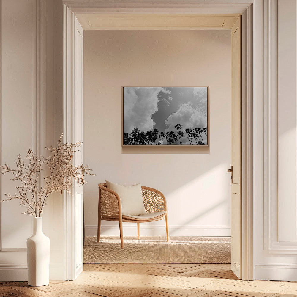 Landschaftskunst mit Palmen und dramatischem Himmel – Canvas1