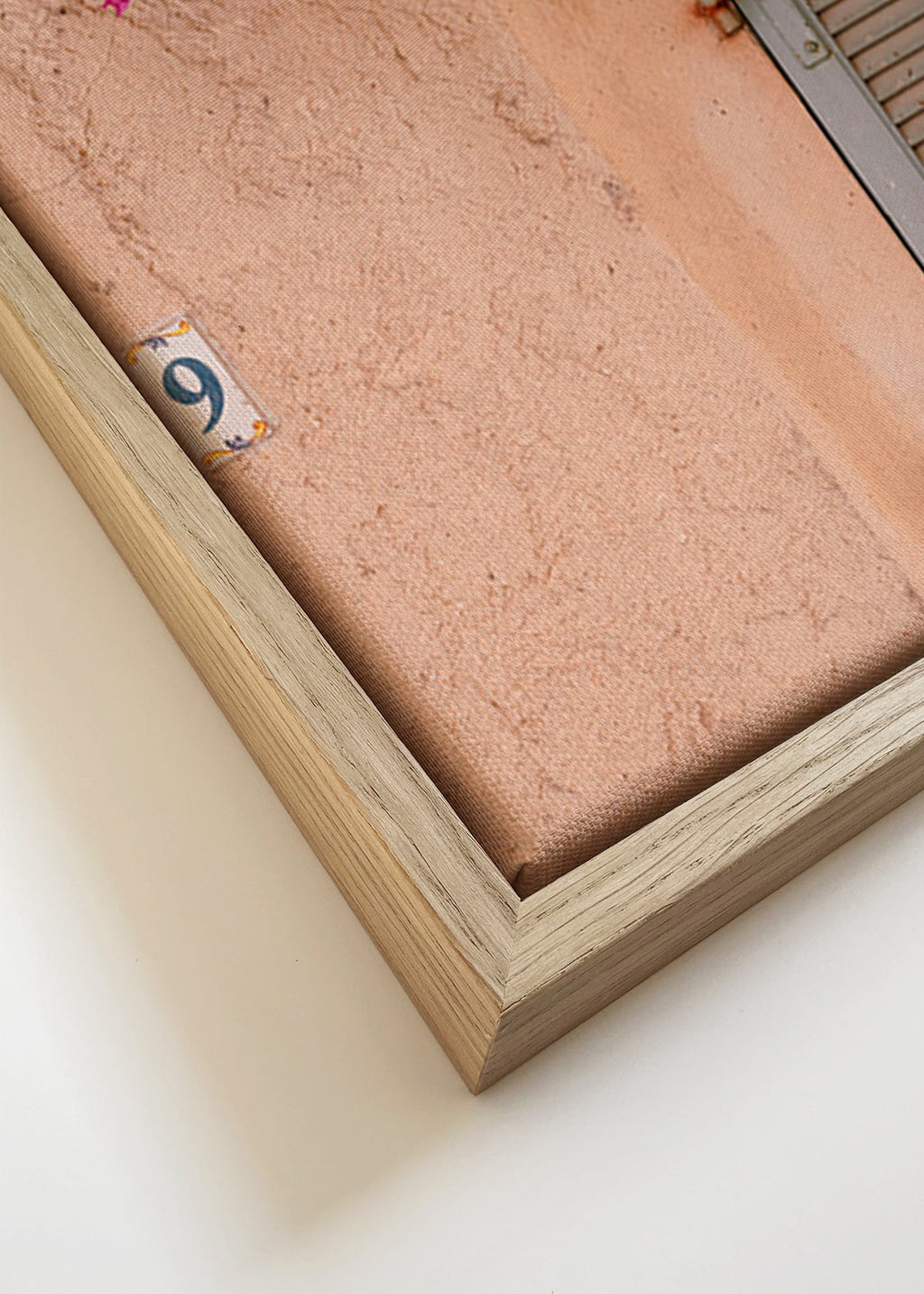 Botanischer Druck: Bougainvillea an alter Tür – Canvas detail