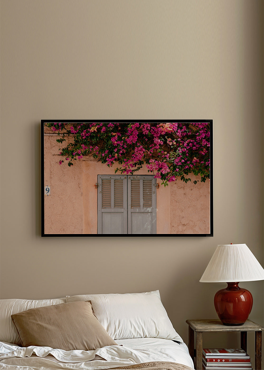 Botanischer Druck: Bougainvillea an alter Tür – Product1