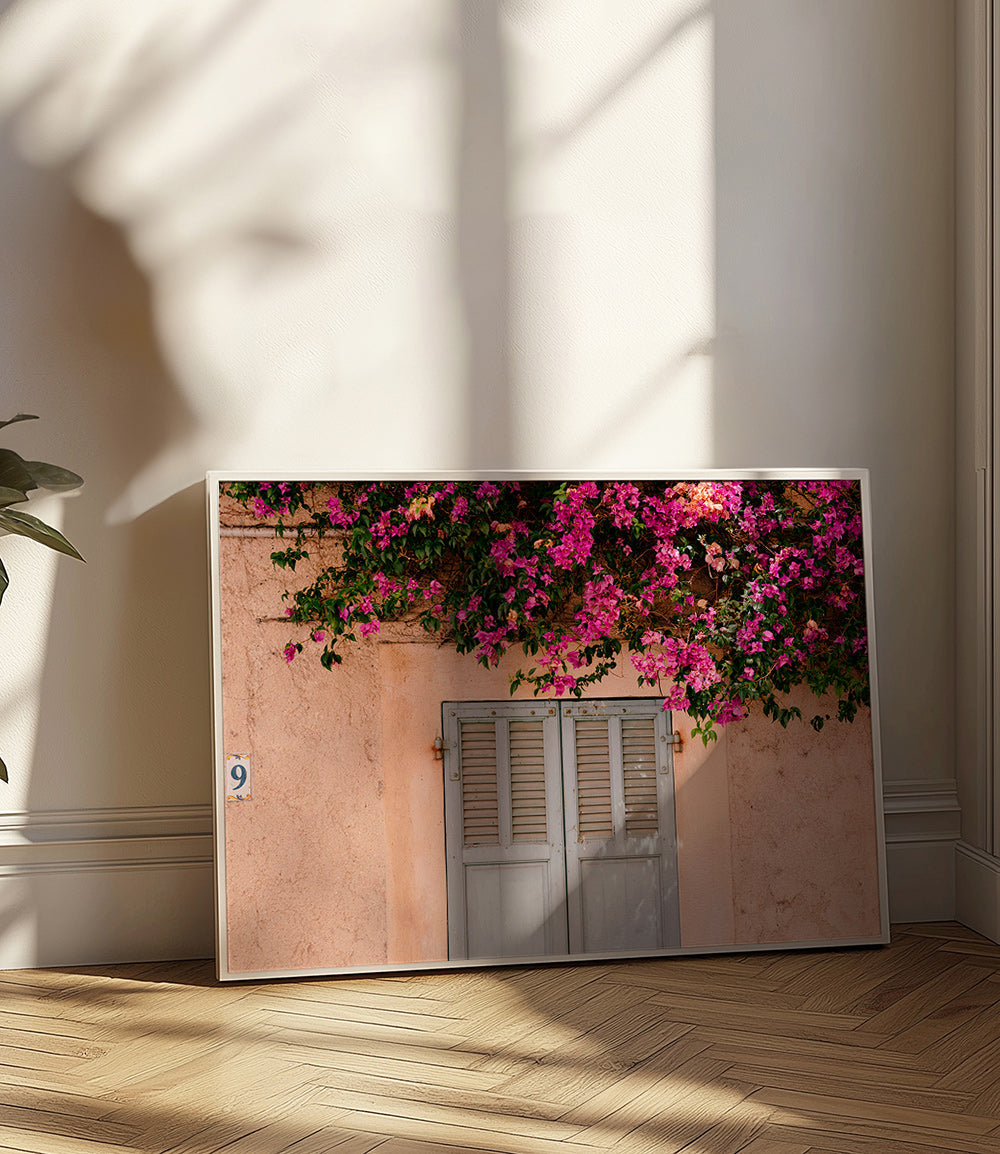 Botanischer Druck: Bougainvillea an alter Tür – Product2