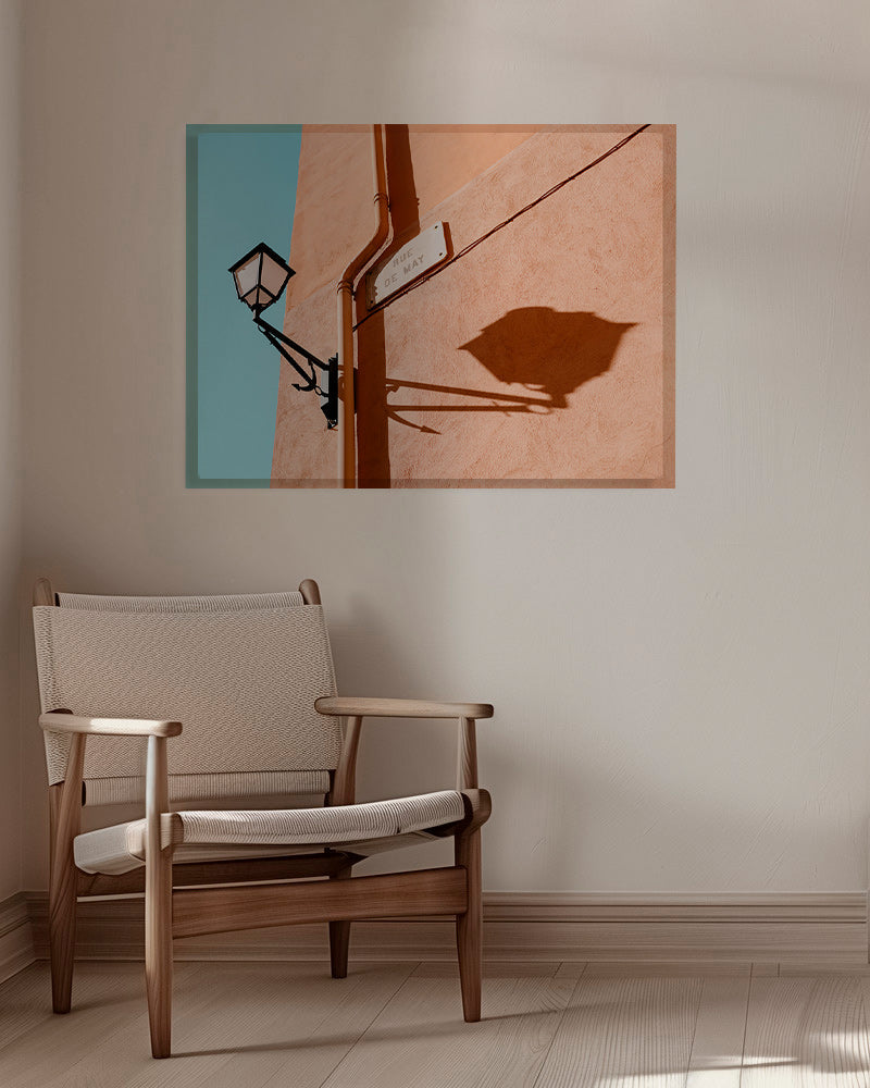 Küchenkunst Rue de May Laterne und Schatten – Canvas
