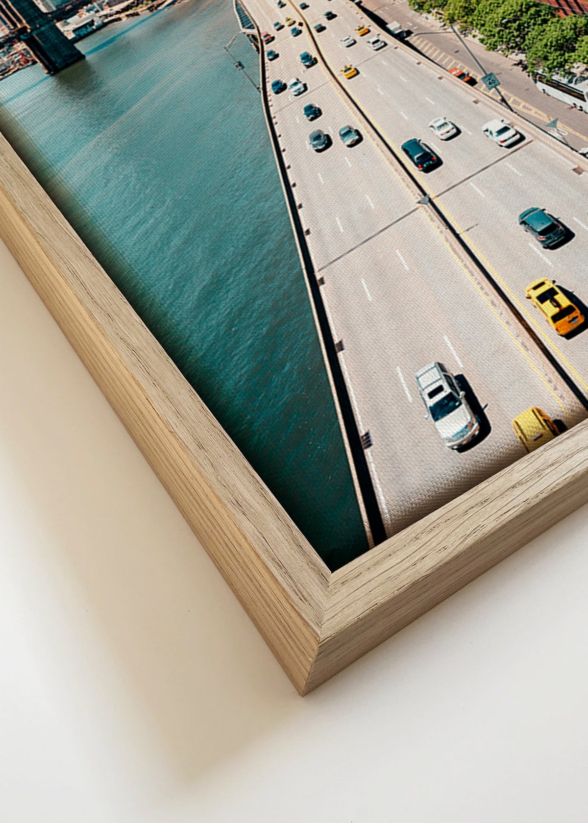 Küchenkunst: Skyline und Brücke aus der Höhe – Canvas detail