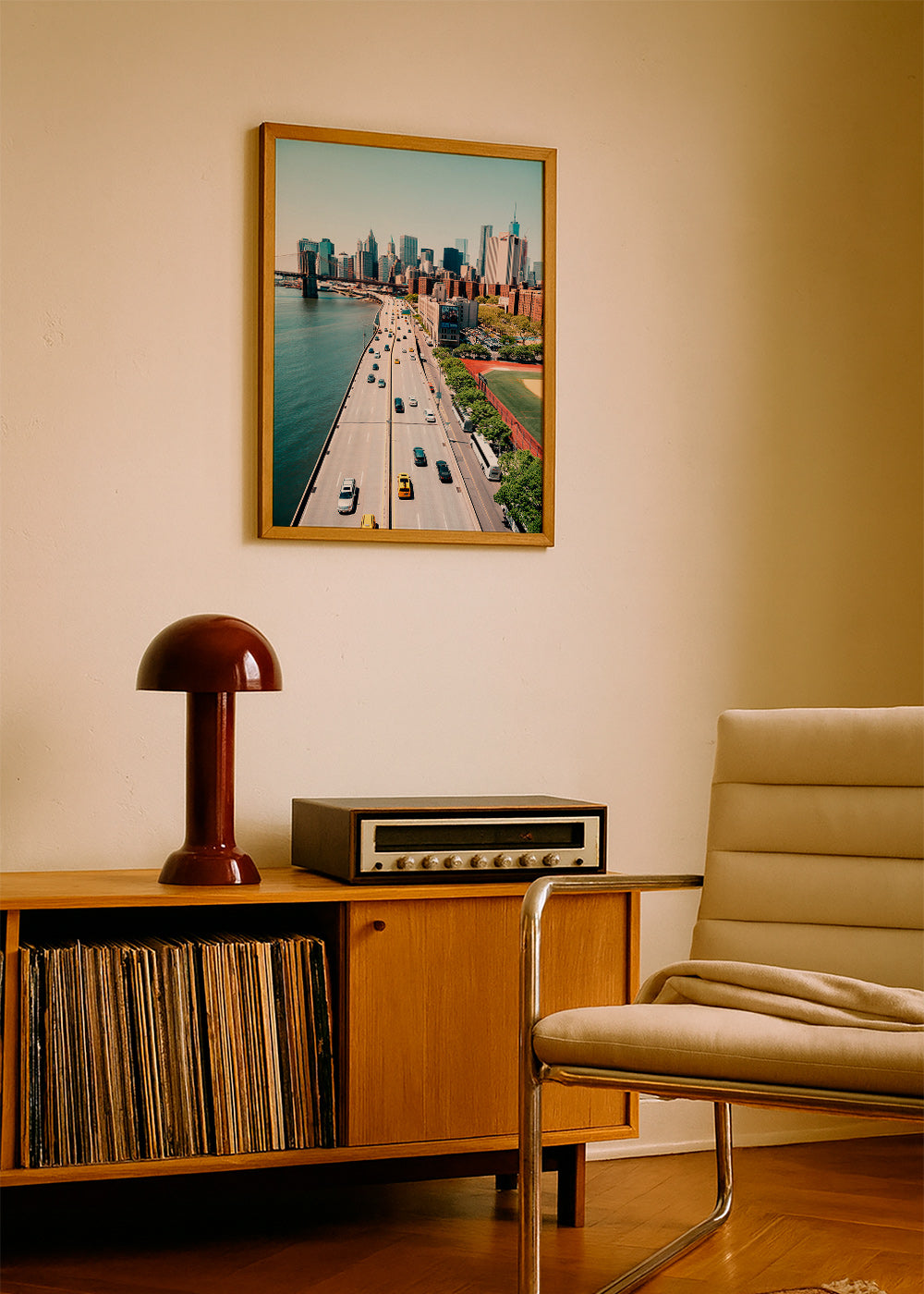 Küchenkunst: Skyline und Brücke aus der Höhe – Product1