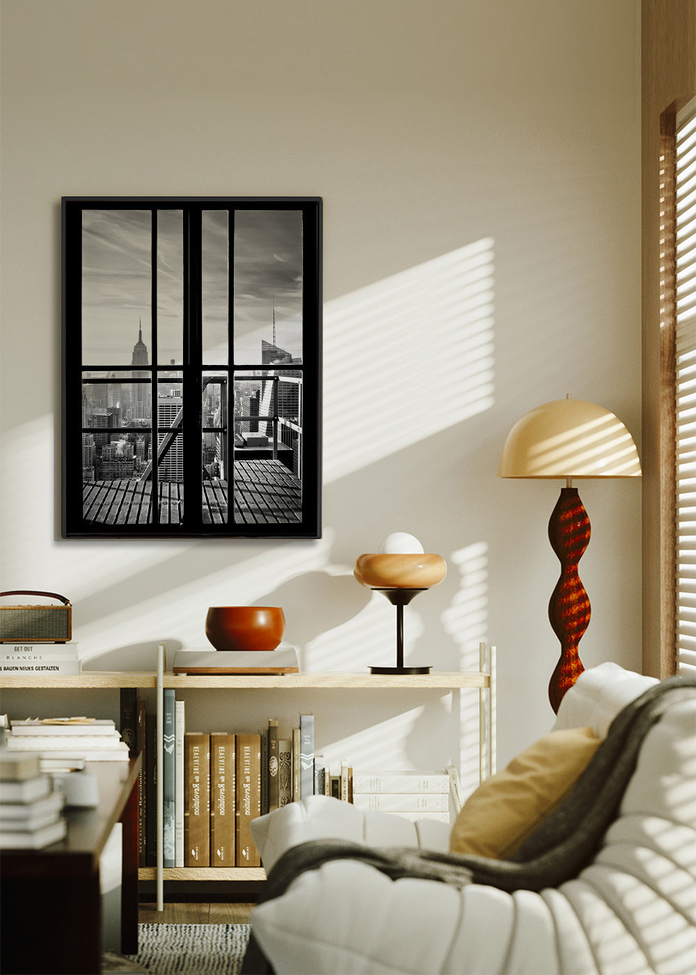 Stadtbild durch ein Fenster – Canvas2