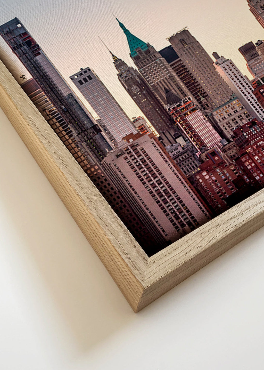 Stadtbild mit Skyline zur Dämmerung – Canvas detail