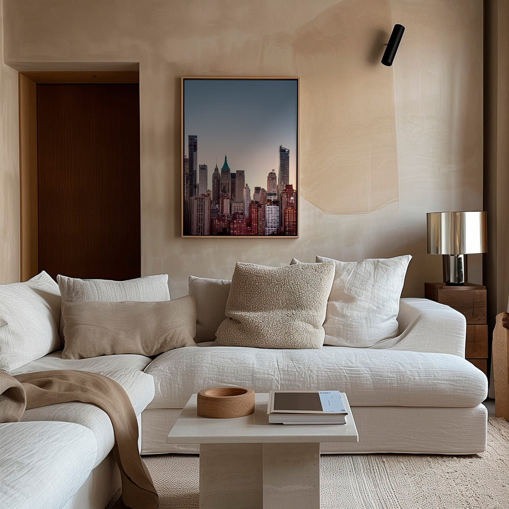 Stadtbild mit Skyline zur Dämmerung – Canvas1