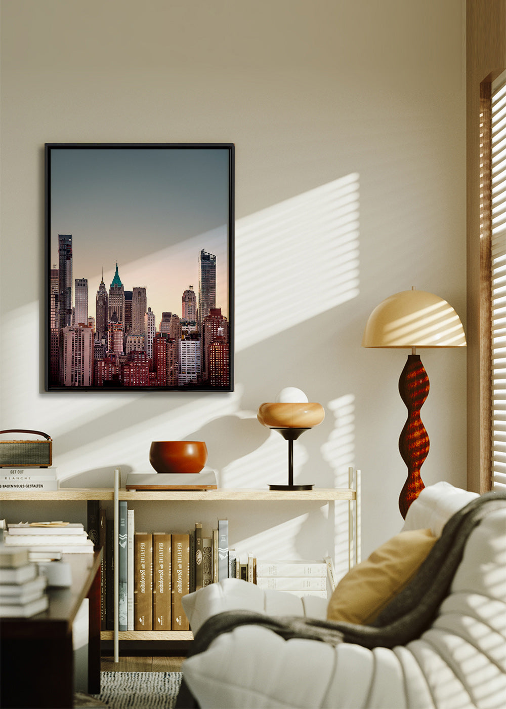 Stadtbild mit Skyline zur Dämmerung – Canvas2