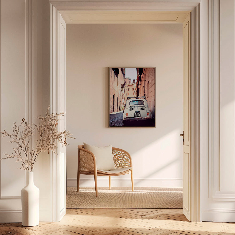 Küchenkunst auf Reisen: Oldtimer in einer römischen Gasse – Canvas1