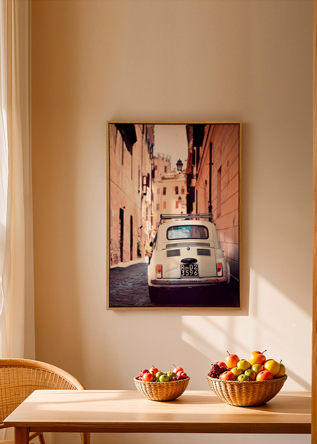 Küchenkunst auf Reisen: Oldtimer in einer römischen Gasse – Canvas2
