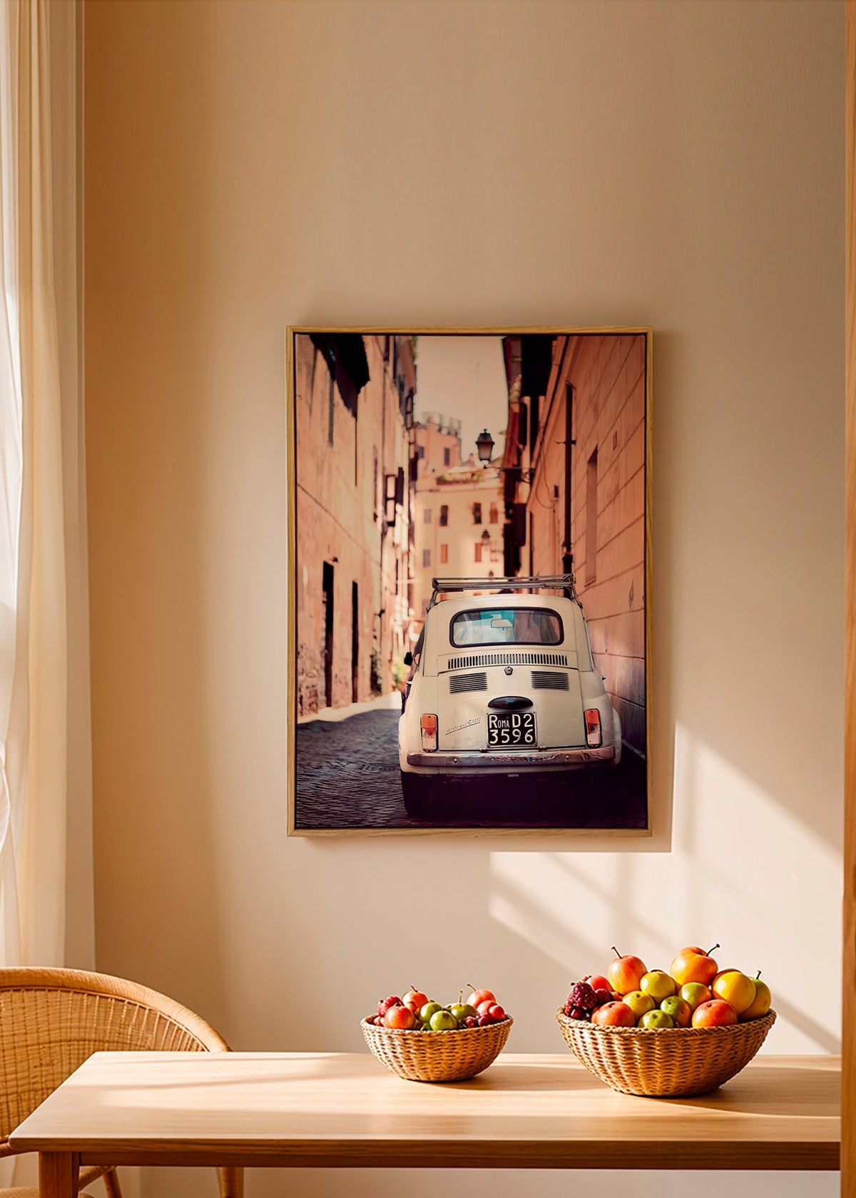 Küchenkunst auf Reisen: Oldtimer in einer römischen Gasse – Canvas2