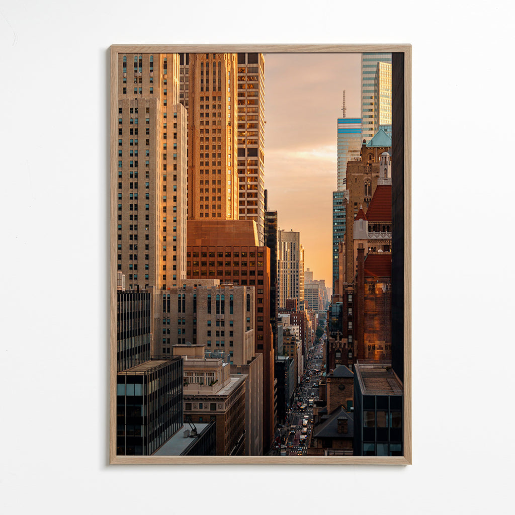 Stadtbild bei Morgenlicht – Oak Frame