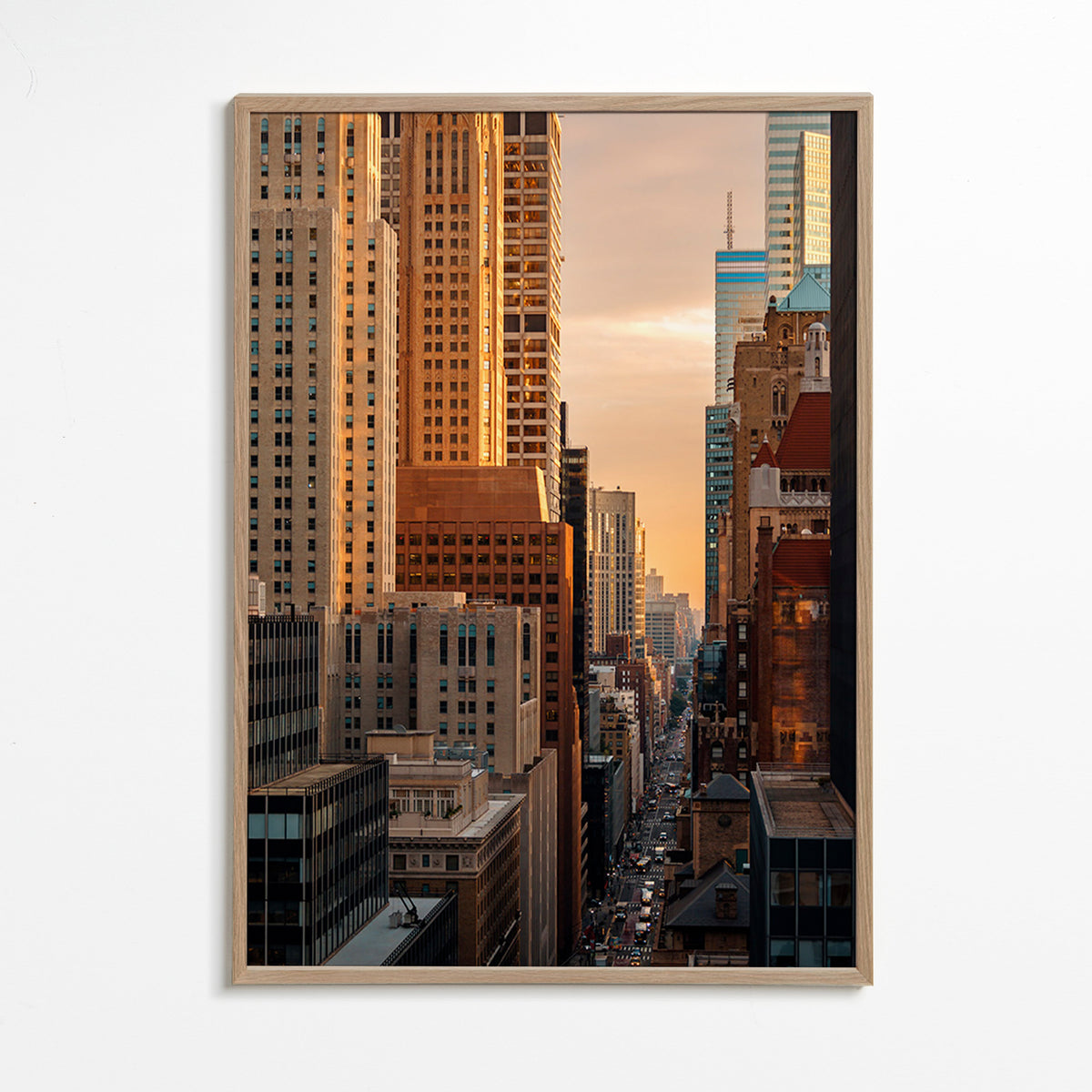 Stadtbild bei Morgenlicht – Oak Frame
