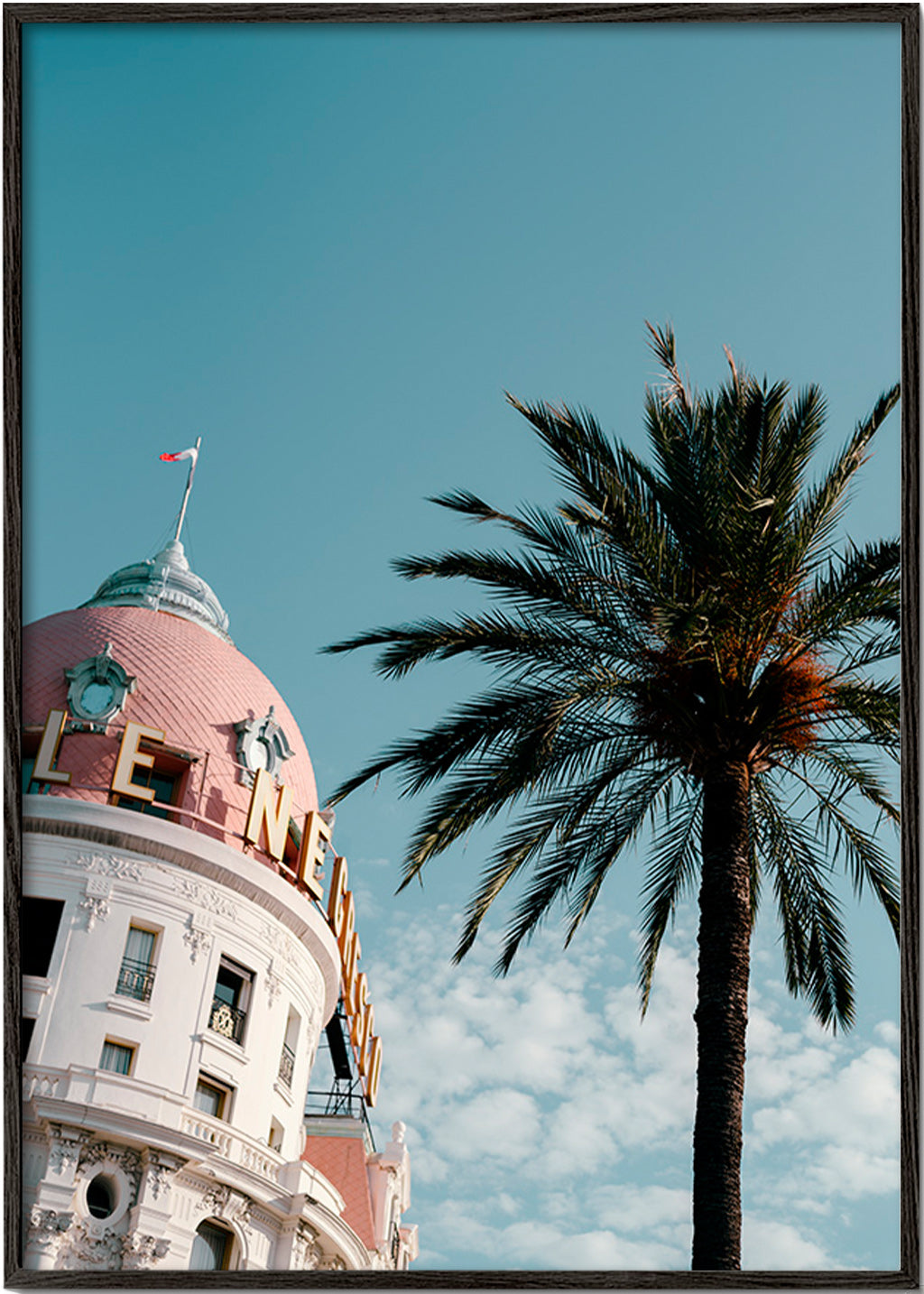 Küchenkunst Riviera: Kuppel und Palme – Black Frame