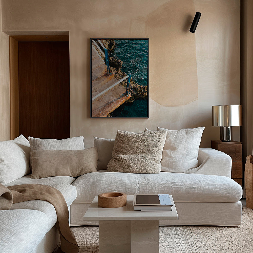 Landschaftskunst mit Treppe zum Meer – Canvas1