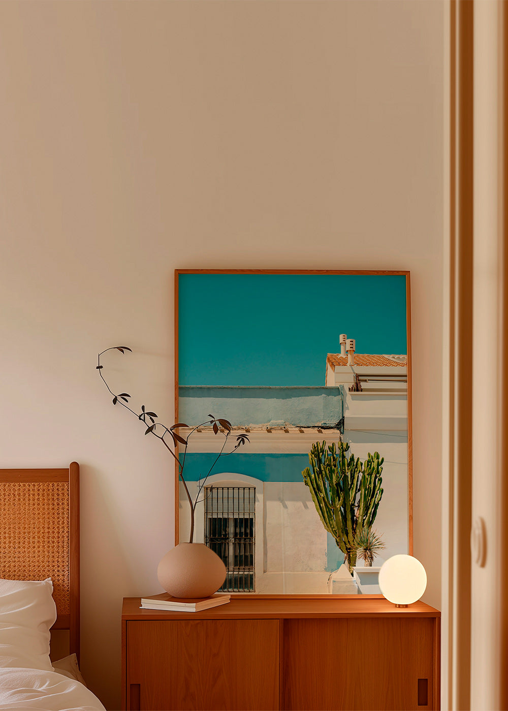 Botanischer Druck: mediterrane Fassade mit Kaktus – Product2