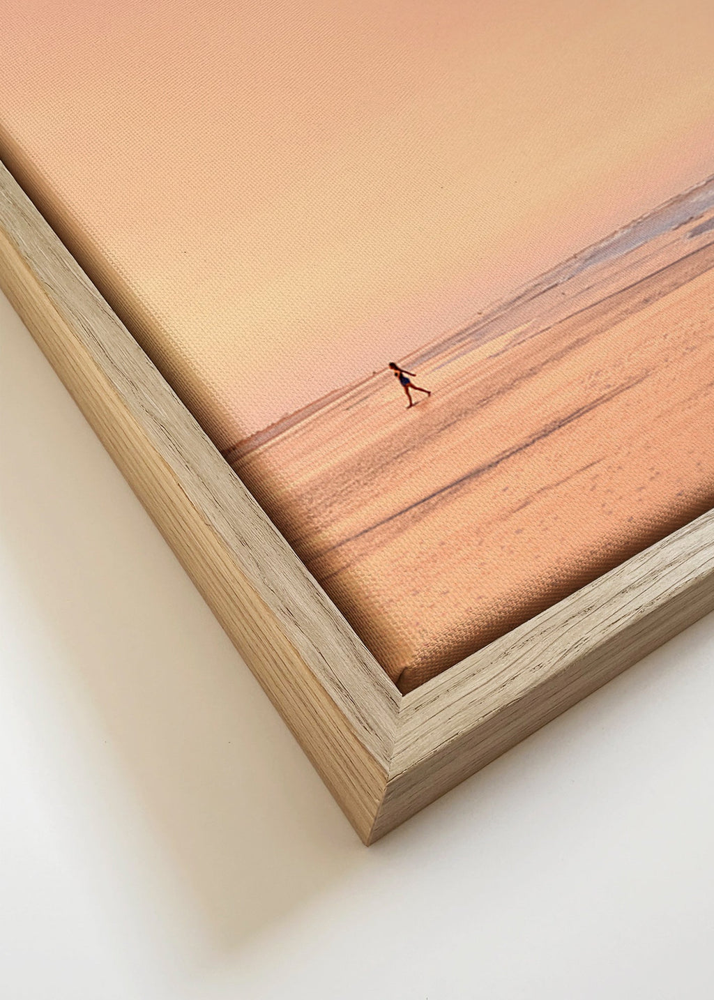 Landschaftskunst: Pastellstrand bei Sonnenaufgang – Canvas detail