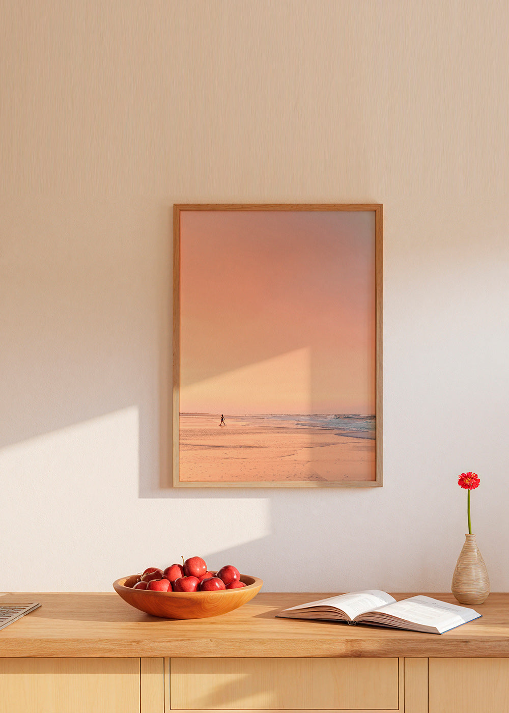 Landschaftskunst: Pastellstrand bei Sonnenaufgang – Product1