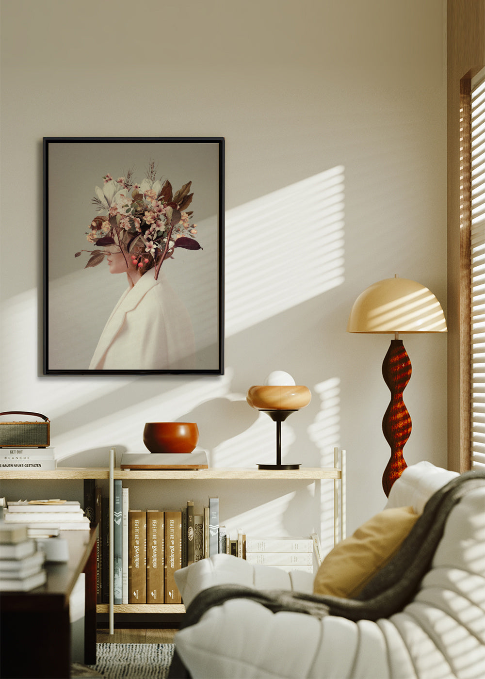 I Fell in Love with Fall because of You - Framed canvas in an interior