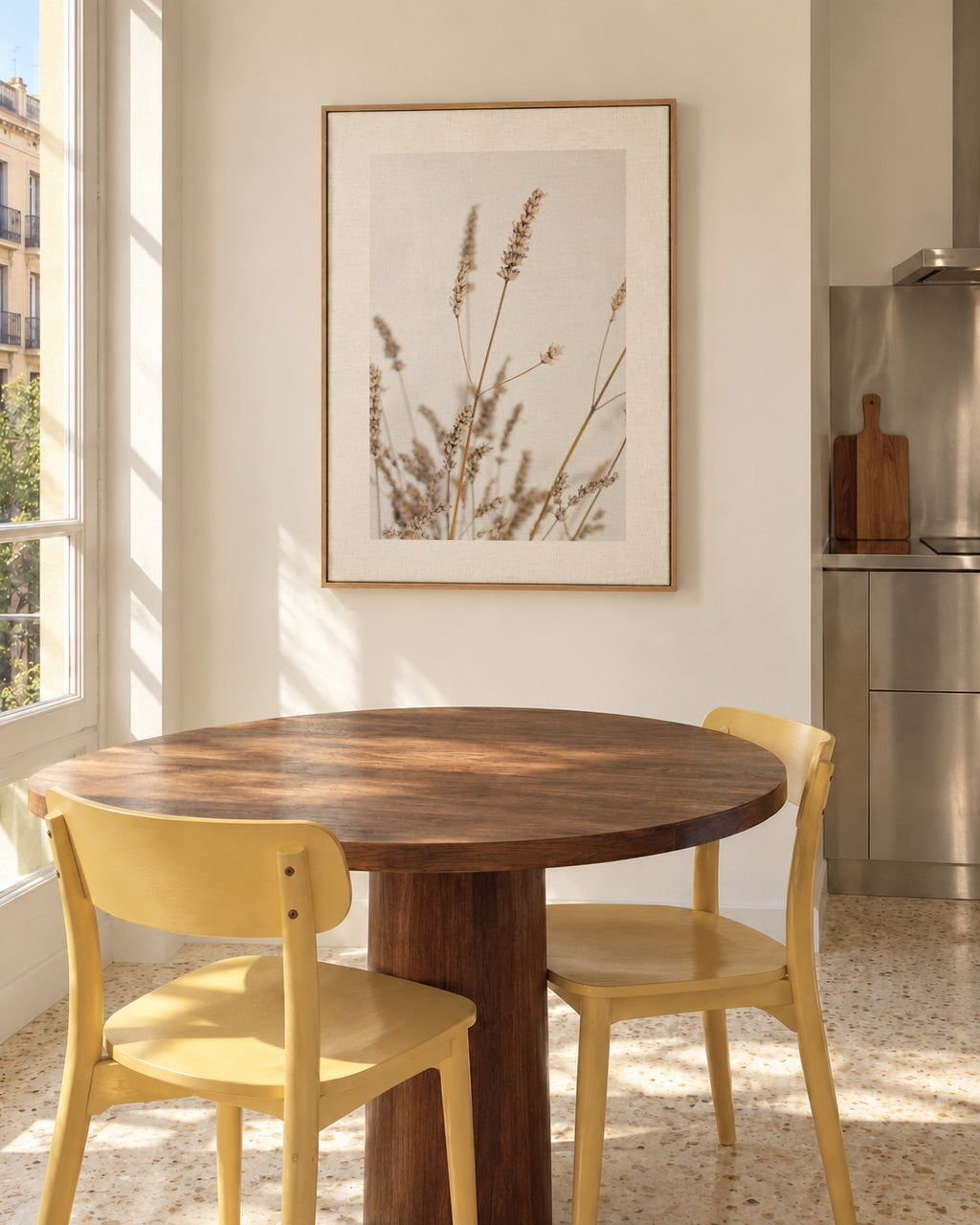 Espigas I - Framed canvas in an interior