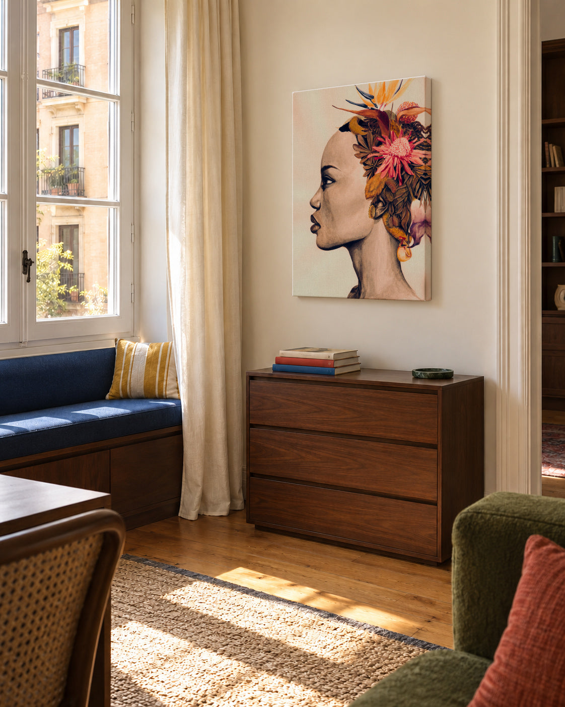 Africa - Unframed canvas in an interior