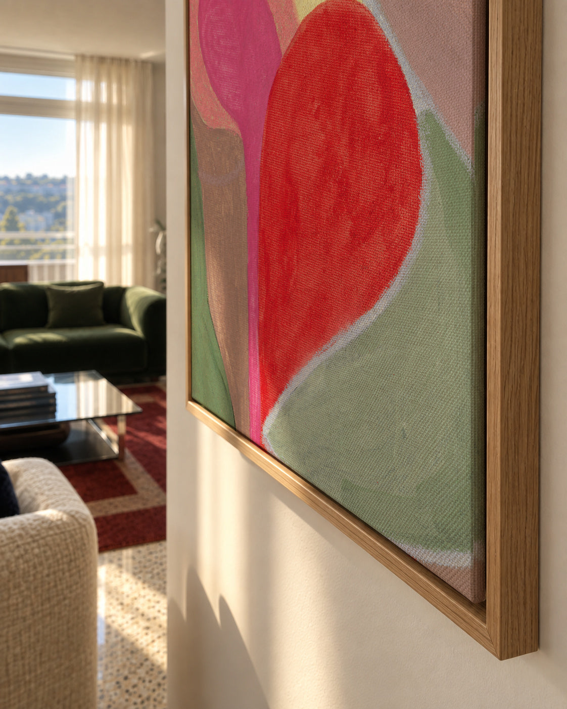 La etreinte neu - Framed canvas detail