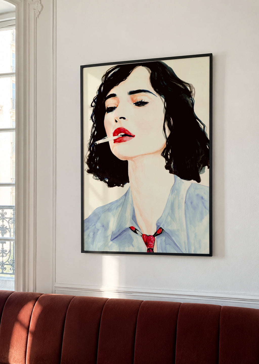 La rêve français - Framed poster in an interior