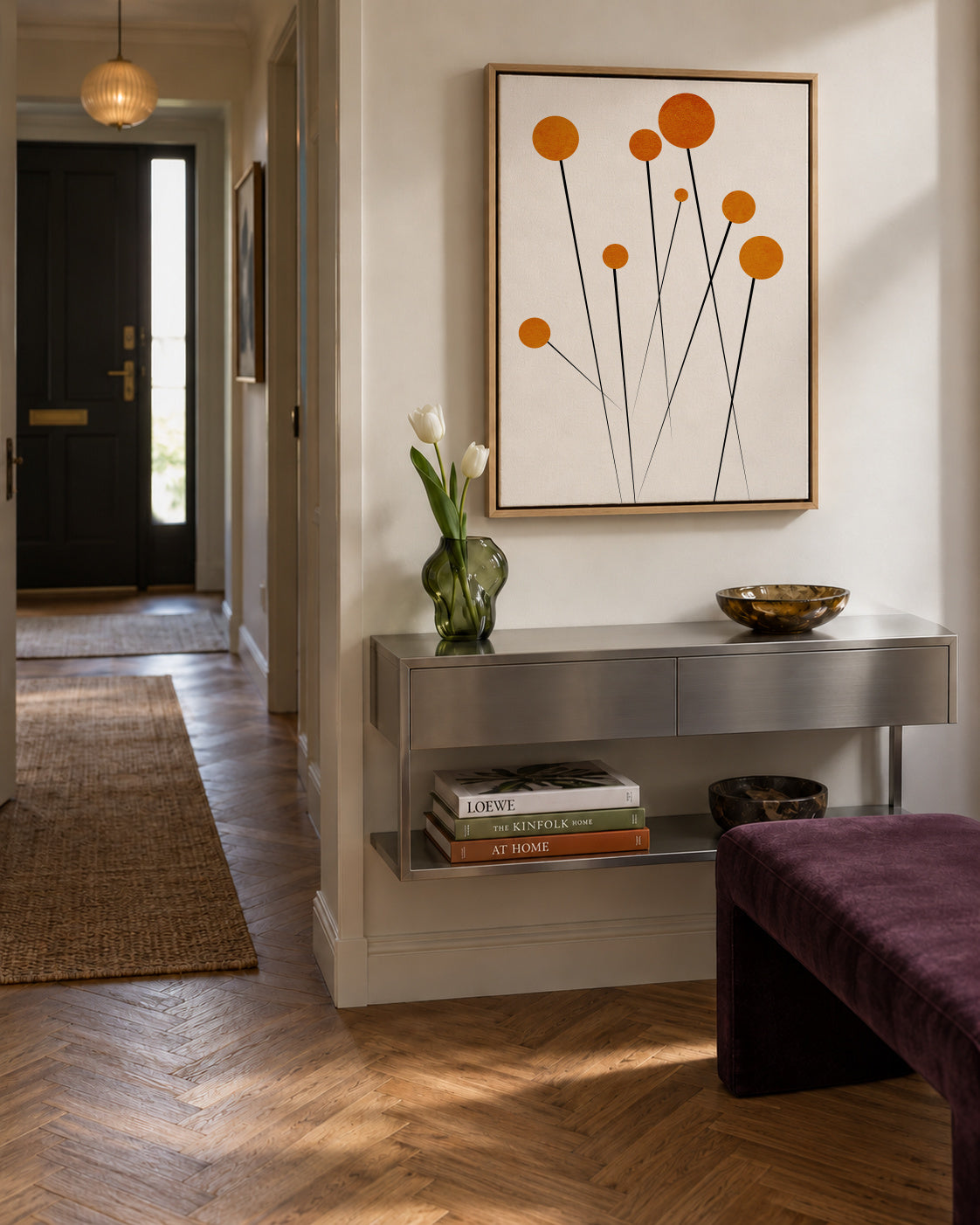 Dreaming Daisies - Framed canvas in an interior