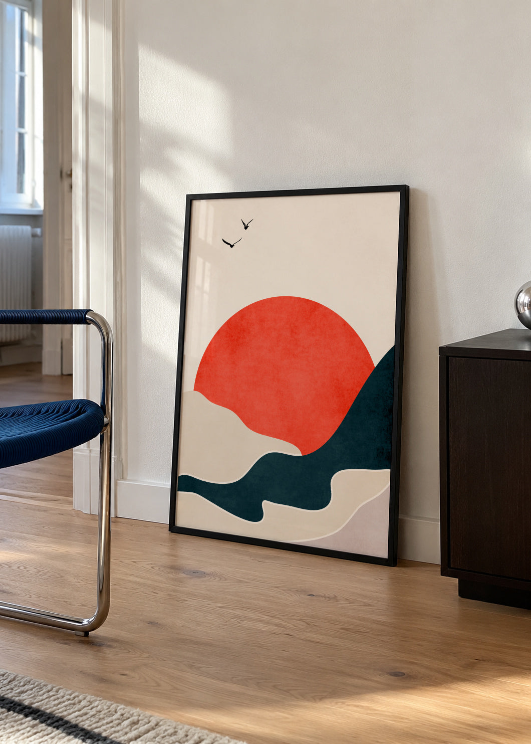 Drowning Sun - Framed poster in an interior