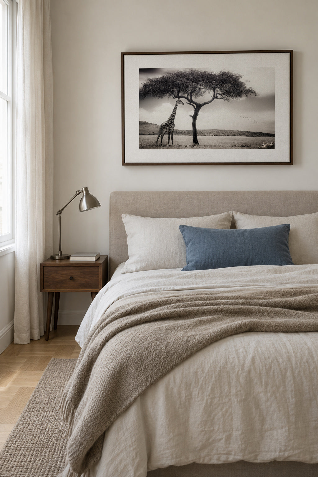 under the African sun - Framed canvas in an interior