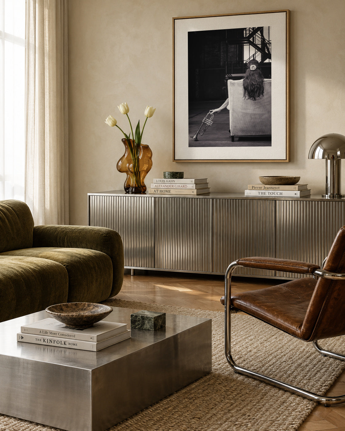 Sentimental sounds - Framed canvas in an interior