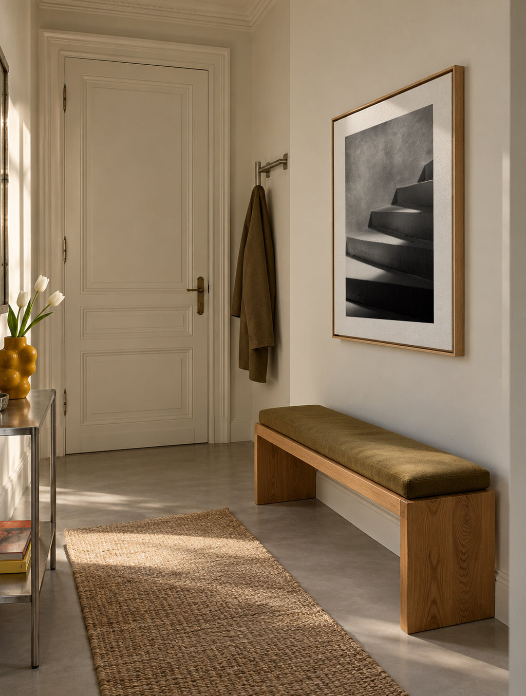 Steps of Light - Framed canvas in an interior