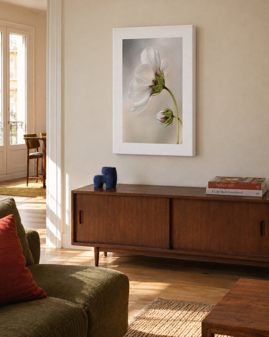 Heavenly Cosmos - Unframed canvas in an interior