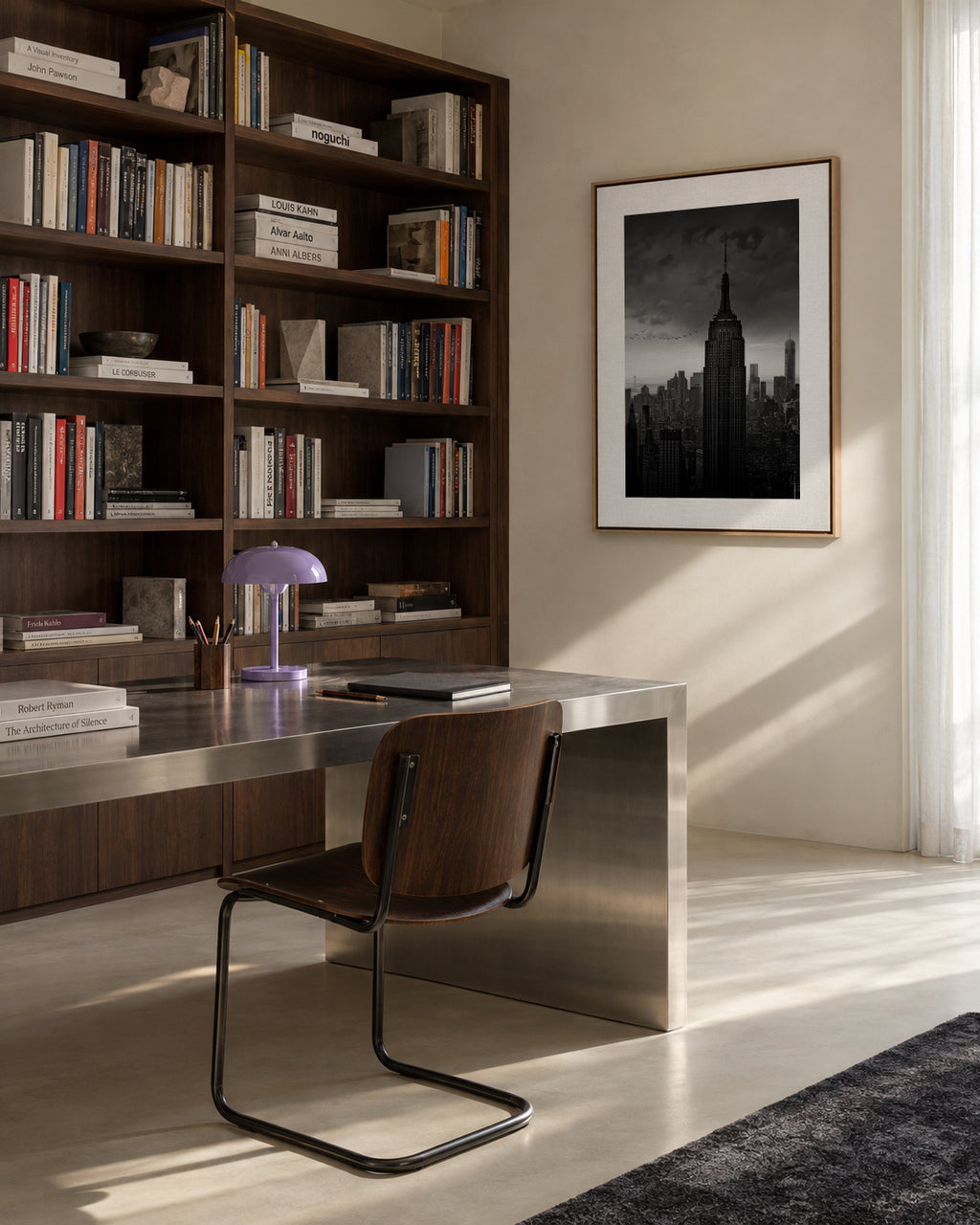 New York Rockefeller View - Framed canvas in an interior