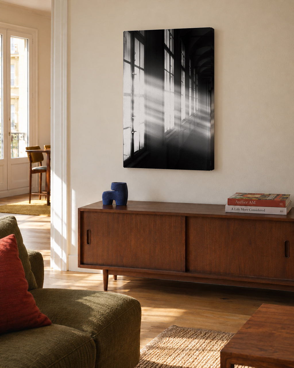 Do not give up little girl 2 - Unframed canvas in an interior