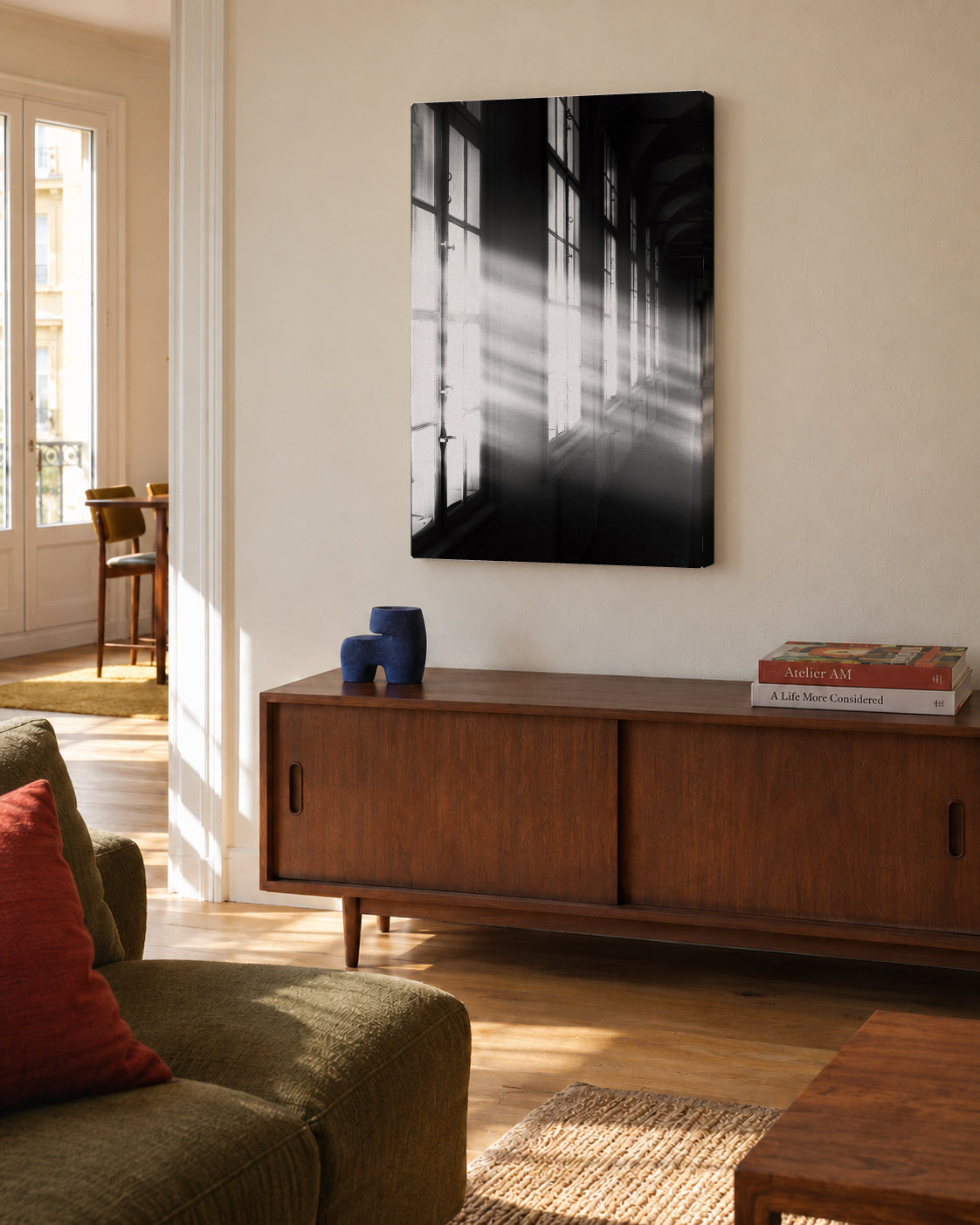 Do not give up little girl 2 - Unframed canvas in an interior