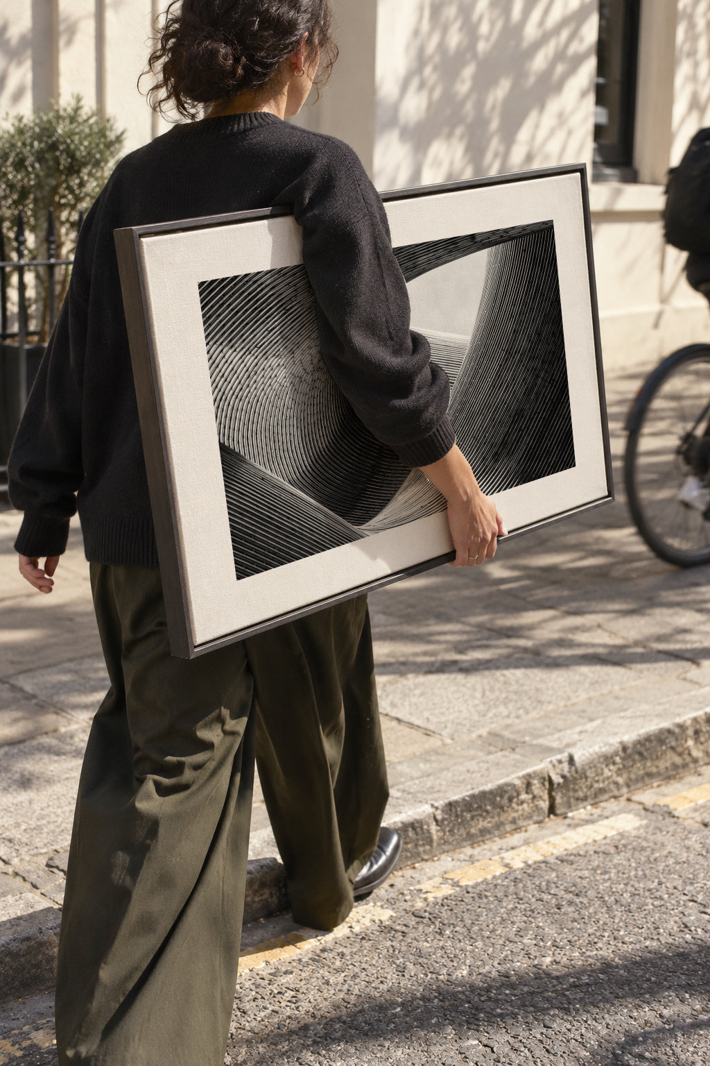 lines - Framed canvas in an interior