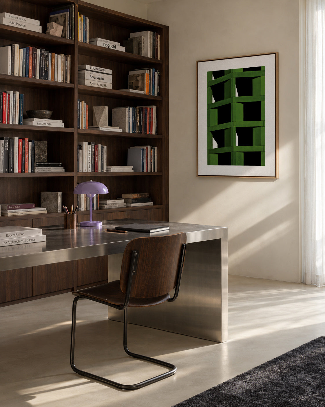 under construction - Framed canvas in an interior