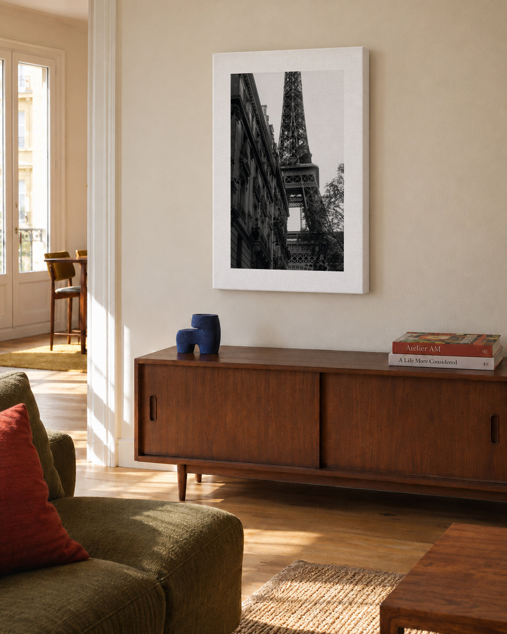 Eiffel Tower III - Unframed canvas in an interior