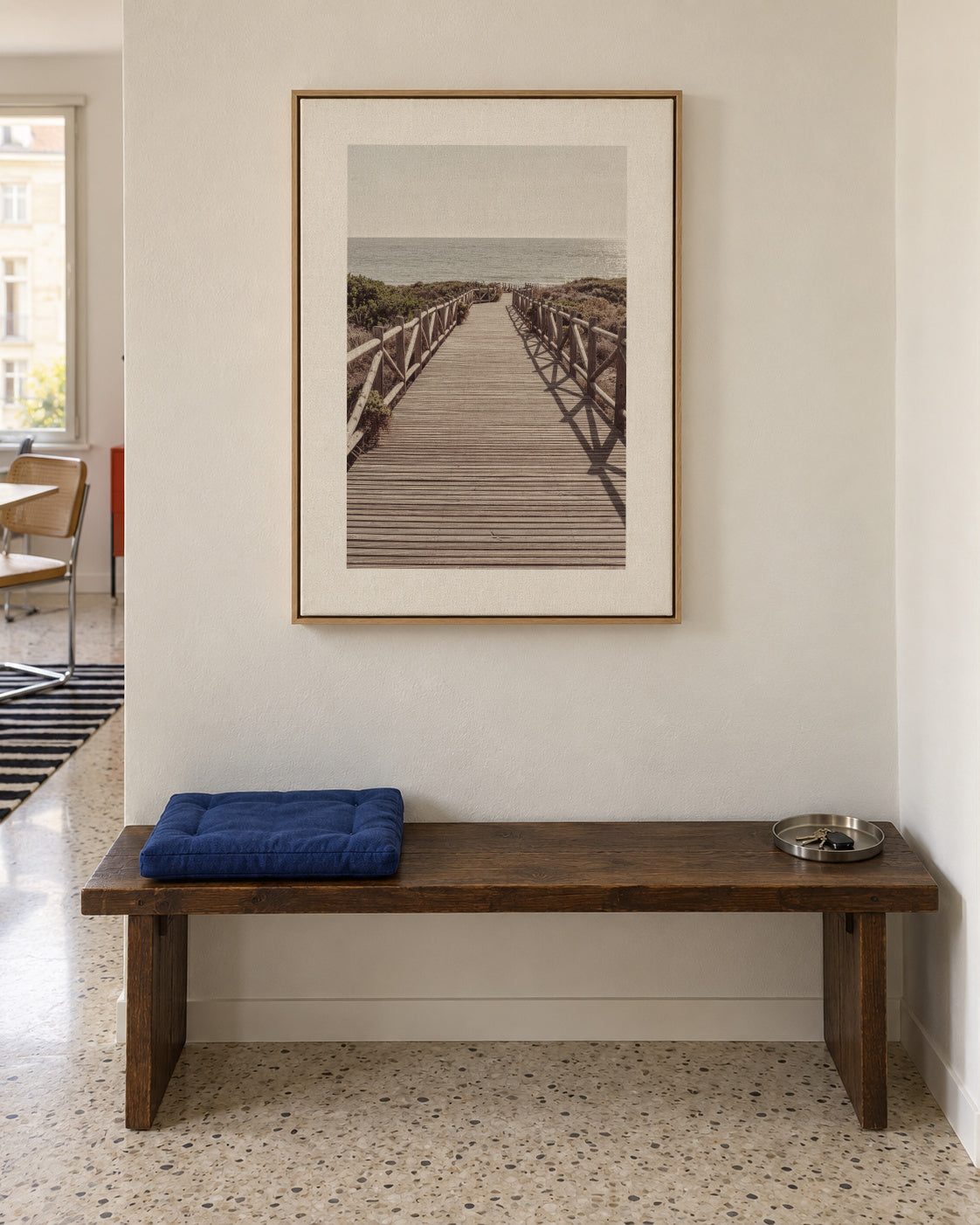 Beach VII - Framed canvas in an interior