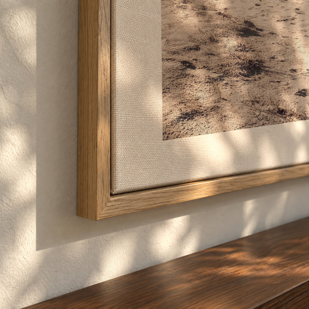 Beach VIII - Framed canvas detail