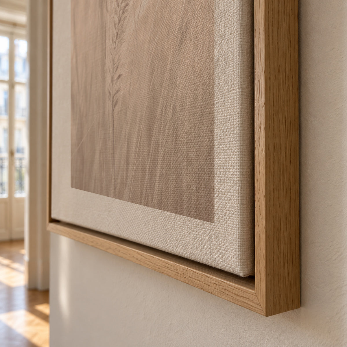 Grass V - Framed canvas detail