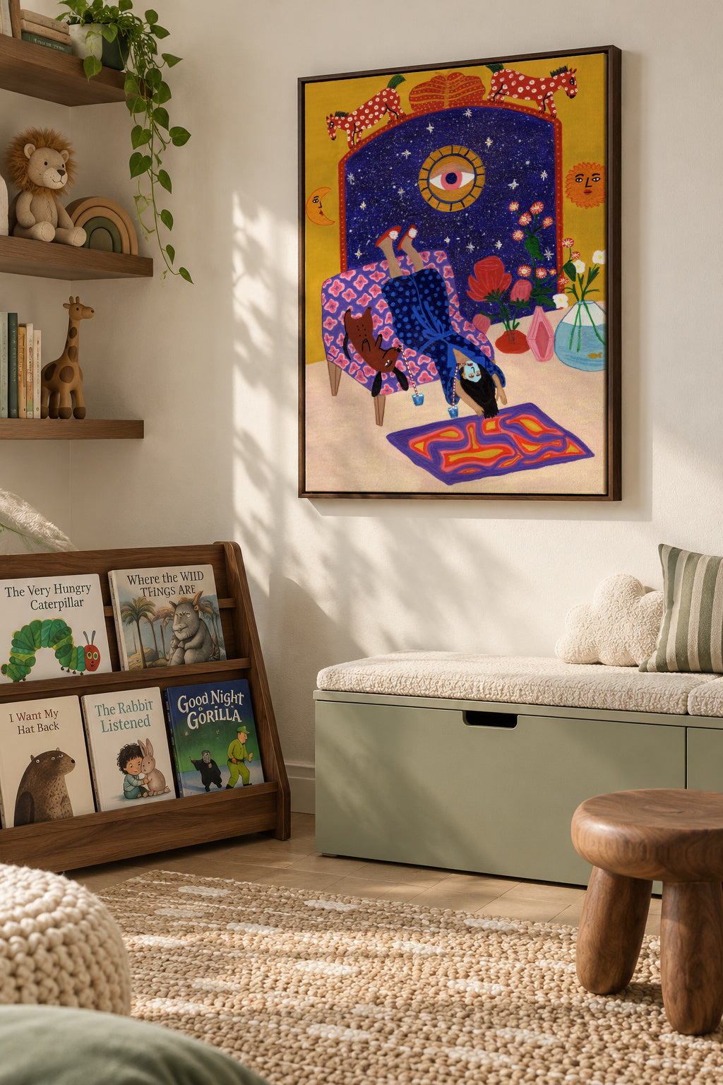 Day off from office - Framed canvas in an interior