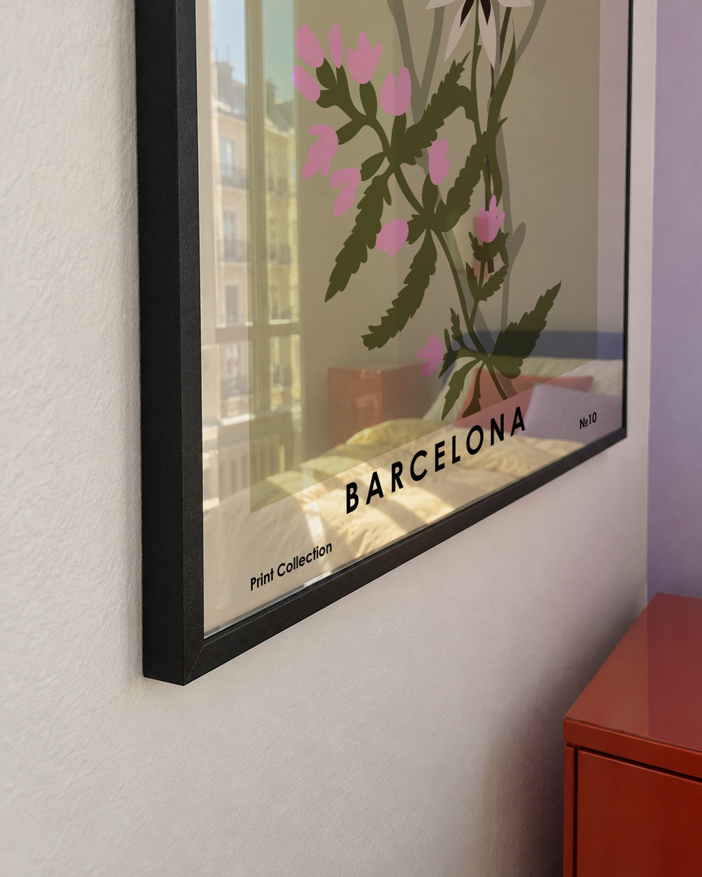 Flower Market Barcelona - Framed poster detail