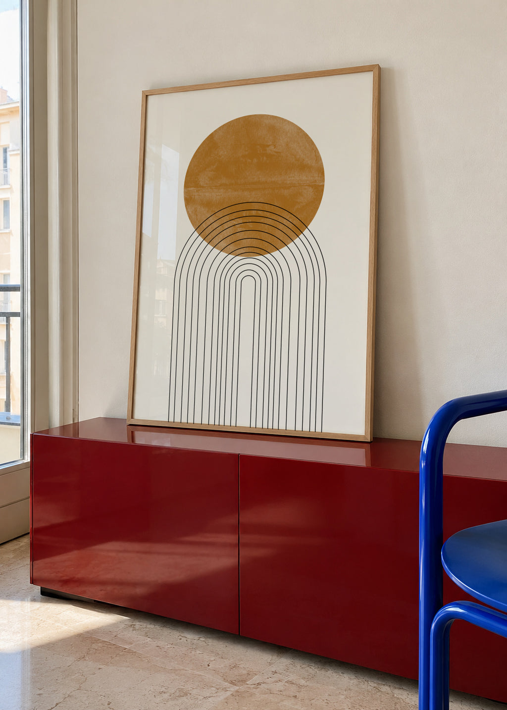 Abstract Flow No2. - Framed poster in an interior