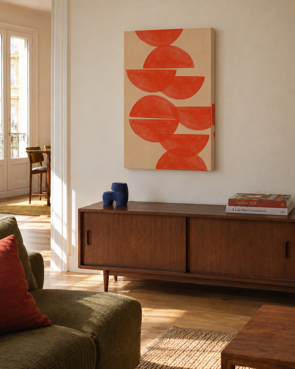 The Future is Bright - Unframed canvas in an interior