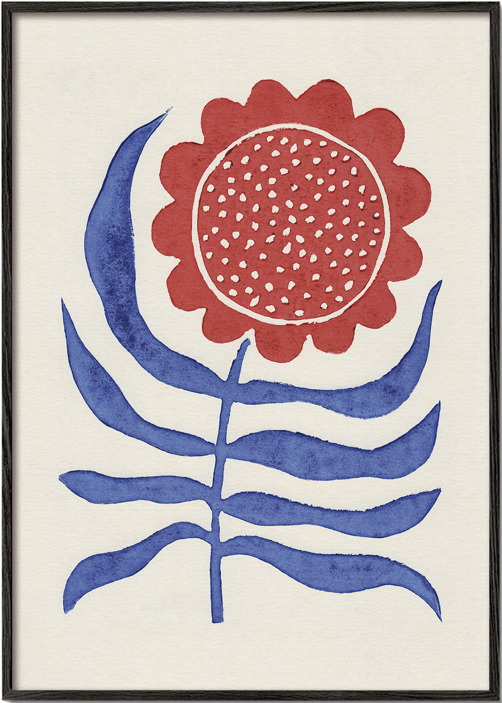 Red Flower / Lino Print - Alisa Galitsyna